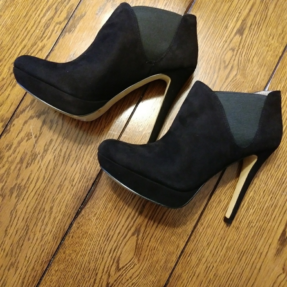 **Brand New** black booties Sharp